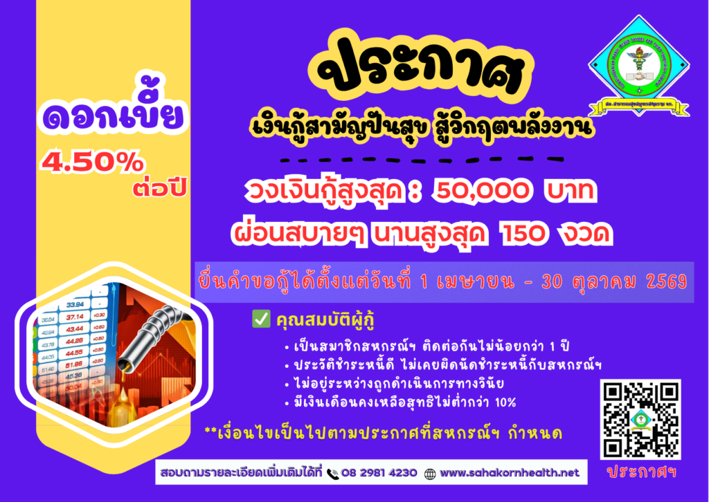 … เงินกู้สามัญปันสุข สู้วิกฤตพลังงาน…